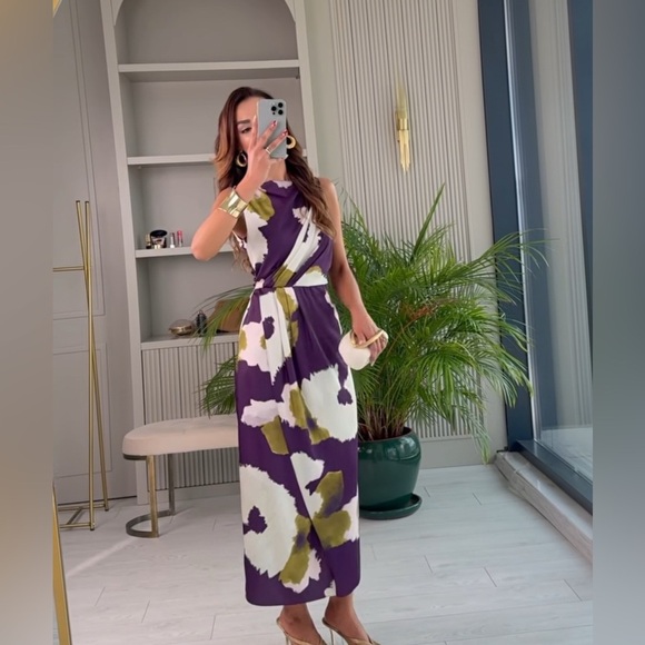 🔥🔥Zara Purple Floral Maxi Dress